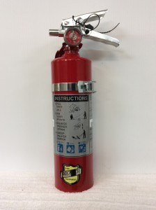 2.5lb ABC dry chemical with vehicle bracket